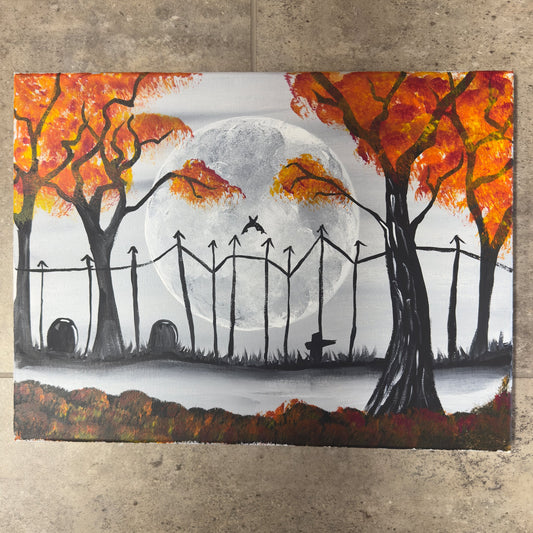 10.30.25 6pm - Graveyard Moon Paint Class - with DIVA