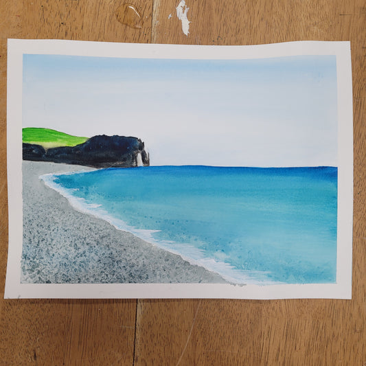 03.15.25 4pm Cliffts of Étretat Watercolor Class