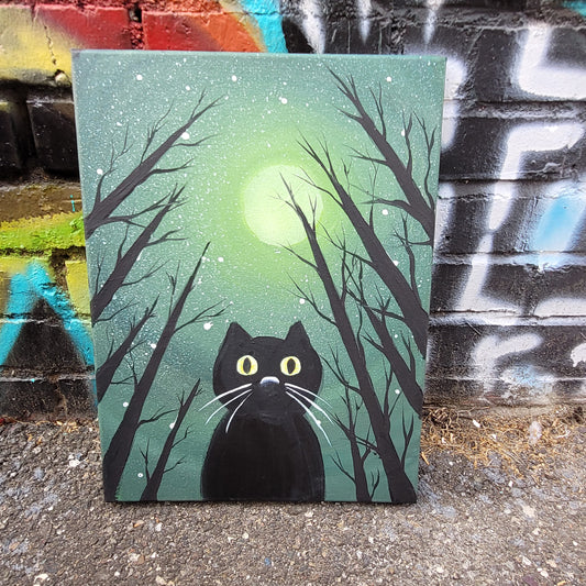 10.18.25 4pm Spooky Cat Paint Class