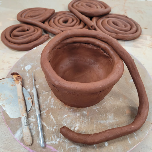 9.05.26 3pm Coil Vase or Bowl Ceramic Handbuilding Class
