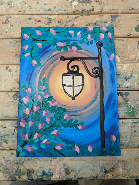 5.13.26 11am Glowing Lamp Post Paint Class (AM CLASS)