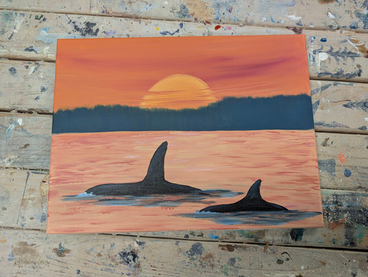5.13.26 6pm Sunset Whales Paint Class