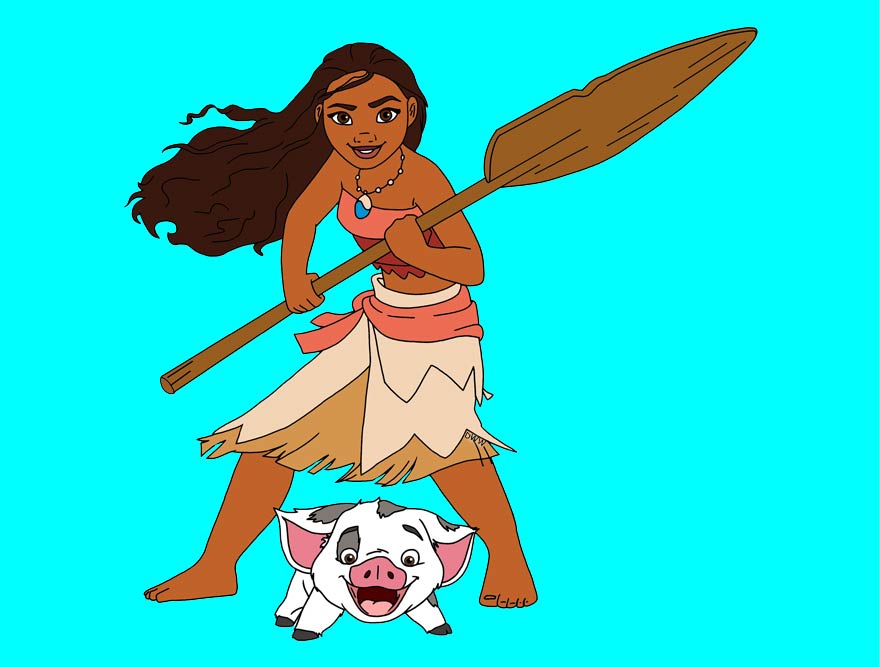 8.21.26 6pm August Kids Club -  Moana Painting