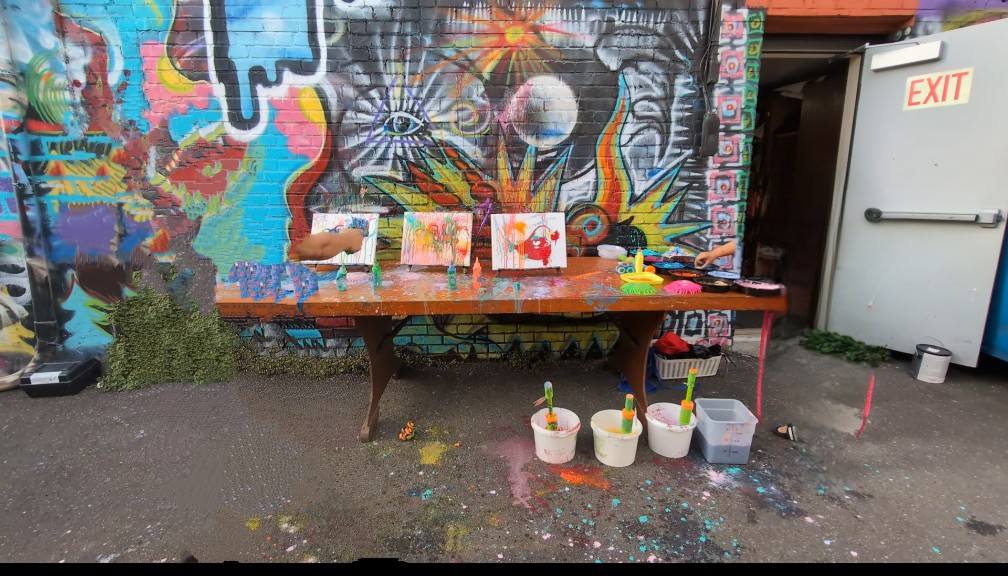 7.29.26 1pm KIDS Splatter Painting (age 6+)